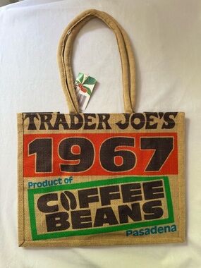 Trader Joes Coffee Beans Jute Tote Bag